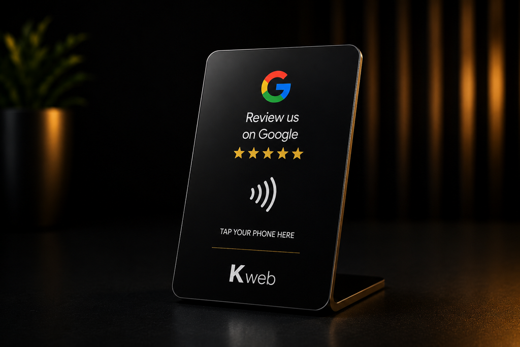 Kweb Google Review NFC Stand