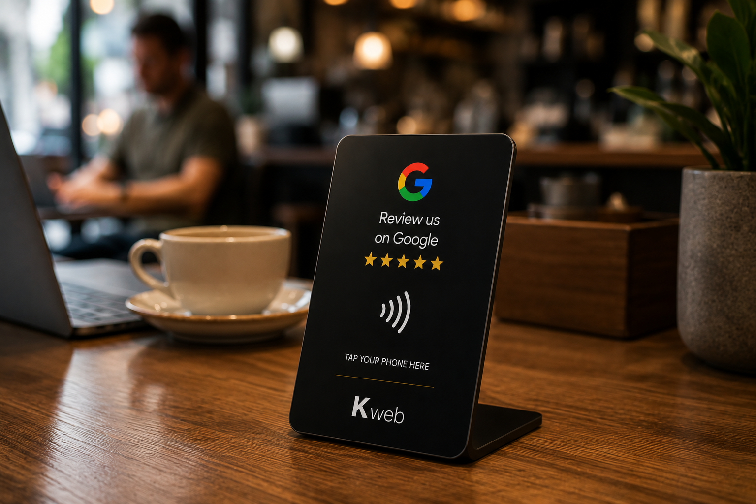 Kweb Google Review NFC Stand