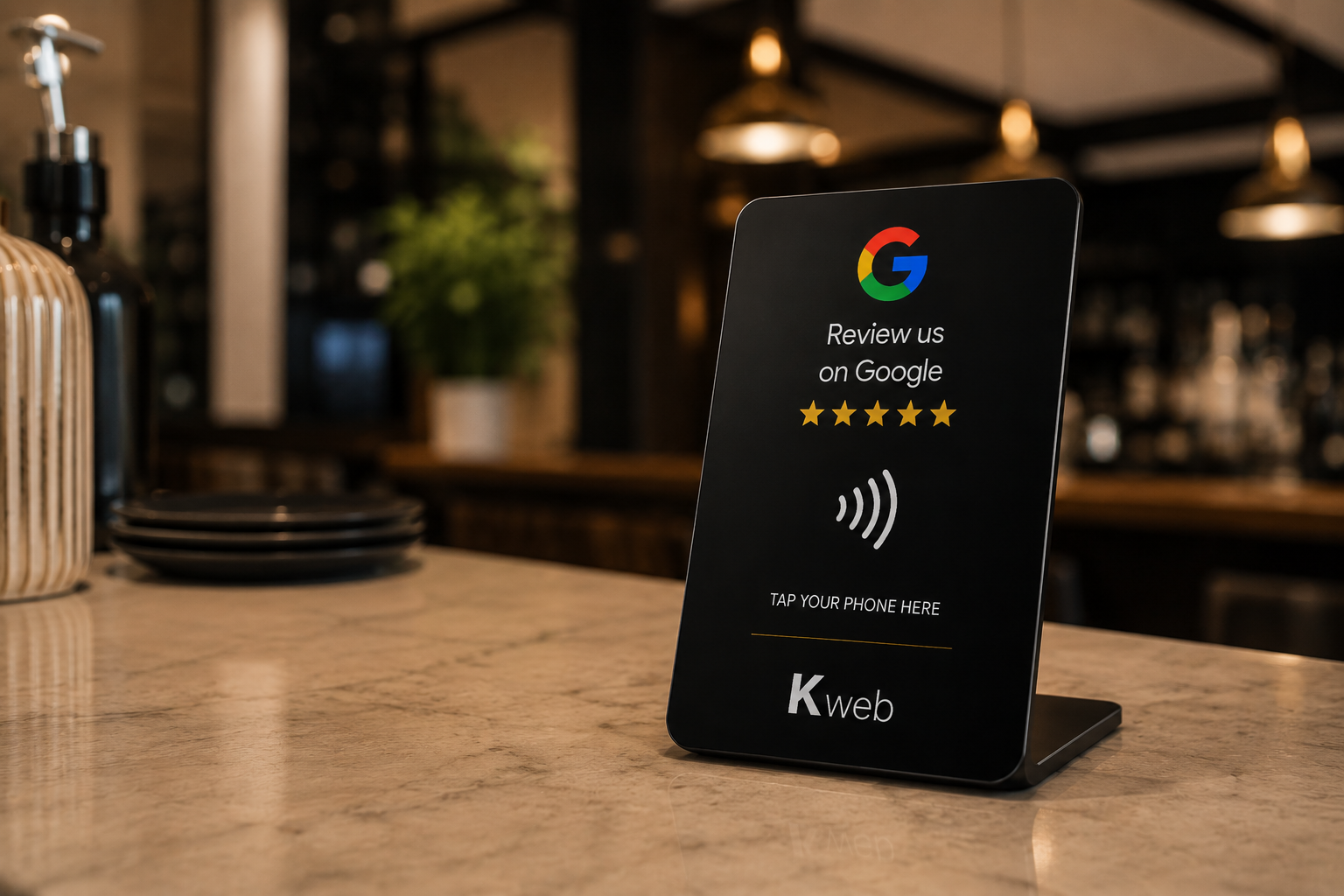 Kweb Google Review NFC Stand