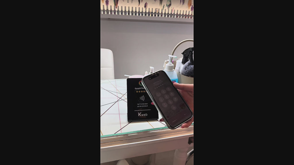 Soporte NFC Kweb para Reseñas de Google