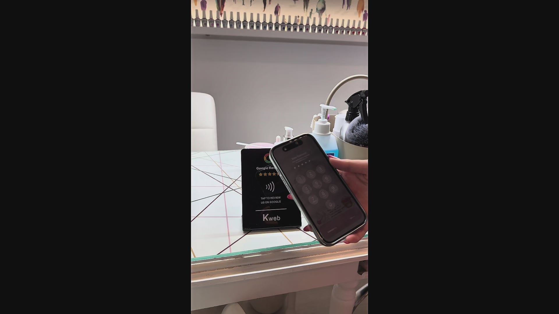 Soporte NFC Kweb para Reseñas de Google